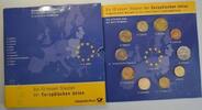 Europa Kursmünzensatz KMS GN036 - Münzensatz 10 neue Staaten EU Original Coin Mint Set mit Briefmarken -