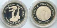 Türkei Republik 500 Lira Silber G2077 - Fussball WM Spanien 82 World Cup Football -