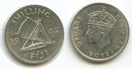 Fidschi-inseln Fiji One Shilling Silber (1 Shilling) G7574 - Boot Kanu Outrigger King George VI. 1936-1952 Fiji -