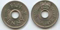 Fidschi One Penny G7505 - Fiji Queen Elisabeth II. -
