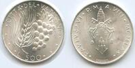Vatikan Italien-Kirchenstaat 500 Lire Silber G1465 - Weizen und Weintrauben - Papst Paul VI. 1963-1978 Vatican City -