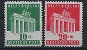 Amerikanische und Britische Zone (Bizone) Bizone, Michel Nr. 101-102 postfrisch - Brandenburger Tor, Berlin -
