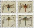 Bund Bund, Michel Nr. 1546-1549 Viererblock postfrisch - Libellen -