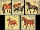 Bund Bund, Michel Nr. 1920-1924 postfrisch - Pferde -