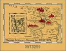 DDR DDR, Block 97 postfrisch - 500. Geburtstag von Thomas Müntzer -