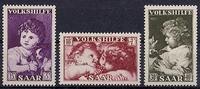 Saarland Saarland, Michel Nr. 344-346 postfrisch - Volkshilfe 1953 Gemälde -