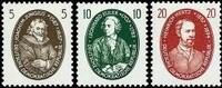 DDR DDR, MiNr. 574-576 postfrisch - Naturwissenschaftler Jungius, Euler, Hertz -