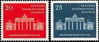 DDR DDR, MiNr. 665-666 postfrisch - 10 Jahre Magistrat von Groß-Berlin, Wiederherstellung des Brandenburger Tores -