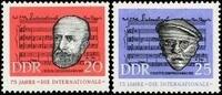 DDR DDR, MiNr. 966-967 postfrisch - 75 Jahre Kampflied Die Internationale -