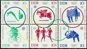 DDR DDR, MiNr. 1039-1044 Sechserblock postfrisch - Olympische Sommerspiele Tokio 1964 -