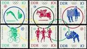 DDR DDR, MiNr. 1039-1044 postfrisch Einzelmarken - Olympische Sommerspiele Tokio 1964 -
