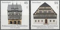 Bund Bund, Michel Nr. 2861-2862 postfrisch - Fachwerkbauten Alsfeld & Hartenstein -