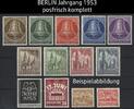 Berlin Berlin, Jahrgang 1953 postfrisch komplett, Nr. 101-105, 106-09, 110-113 -