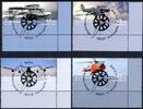 Bund Bund 2670-2673 gestempelt ESST Vollstempel Eckrand Ecke - Flugzeug Helikopter -