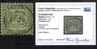 Altdeutschland Baden 1862 - Nr. 21a / 18 Kr gestempelt 122 Salem, geprüft Stegmüller BPP -