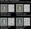 Bund BRD Bund Nr. 226x / 226y / 285X / 285Y postfrisch komplett - 1 Pfennig-Ausgaben -