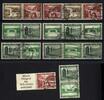Deutsches Reich Dt. Reich WHW 1936 Zusammendrucke gestempelt W111, 112, 115, 119-122, SK29 aus MH 43 -