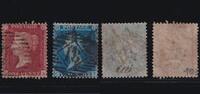 Großbritannien Großbritannien MiNr. 8 B + 9 B gez. K 14 – Königin Viktoria Oktober 1850 -