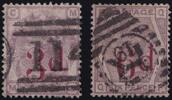 Großbritannien Großbritannien MiNr. 70-71 gestempelt – Königin Viktoria 1883 Aufdrucke -