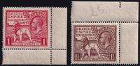 Großbritannien Großbritannien MiNr. 168-69 postfrisch mit ER Zähnungsausfall – Exhibition 1925 -