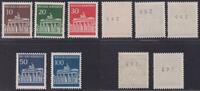 Bund Bund MiNr. 506-510 w R Rollenmarken ungerade Nr. postfrisch - Planatol-Gummie -