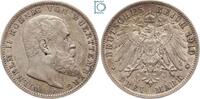 Kaiserreich 3 Mark WÜRTTEMBERG, 3 Mark 1910 F, König Wilhelm II., Silber, J.175 -