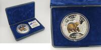 Australien und Ozeanien 25 Dollar Cook Islands 25 Dollar 1996 | Yellowstone Grizzly Bear| 5 oz Silber | Box + CoA -
