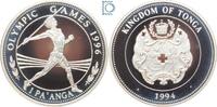 Australien und Ozeanien 1 Pa'anga Tonga 1 Pa'anga 1996 Olympiade 1996 Speerwerfen Silber PP - SMAL LETTERING! -