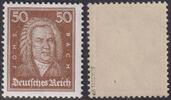Deutsches Reich Deutsches Reich, MiNr. 396 postfrisch, 50 Pf. J. S. Bach -