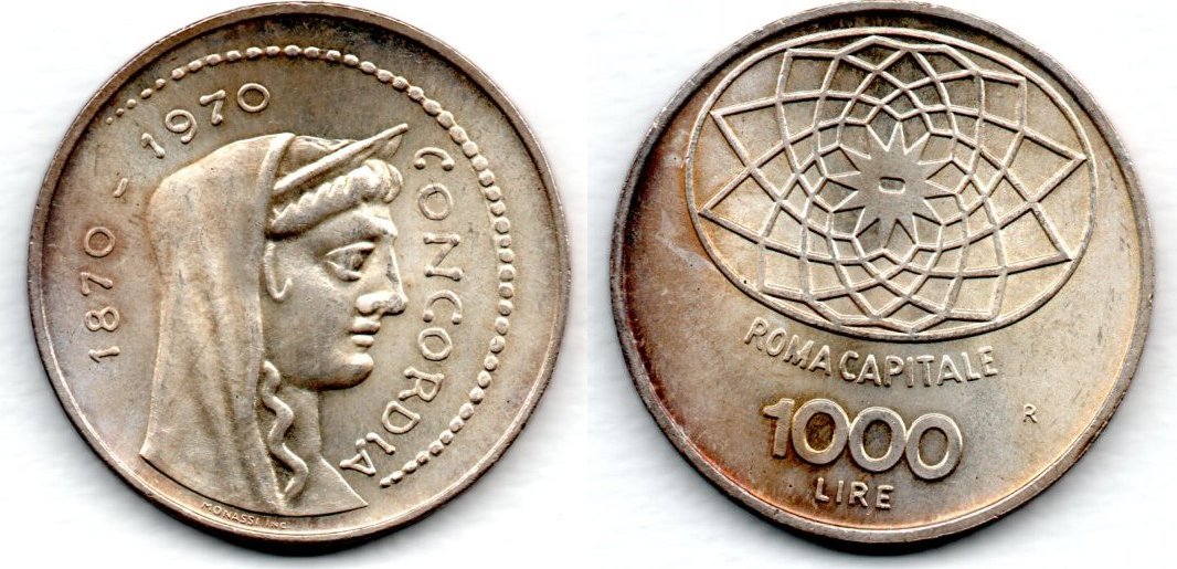 Since 1946. Италия. 1000 Лир. 1943..