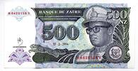ZAIRE 500 Nouveaux Zaires -