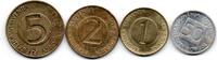 Slovénie Lot de 4 Monnaies -