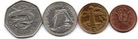 Barbades Lot de 4 Monnaies -