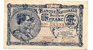 Belgique - Belgien - Belgium 1 Franc 6/05/1920 ss 13.02 £  +  4.25 £ shipping