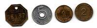 Monde Jetons Lot de 4 jetons -