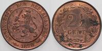 Niederlande-Königreich 2 1/2 Cent Willem III., 1849-1890. -