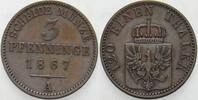 Preußen 3 Pfennige Wilhelm I. 1861-1888. -
