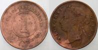 Straits Settlements 1 Cent Victoria , 1837-1901 -
