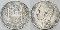 Spanien Peseta Alfons XII. 1874-1885. -