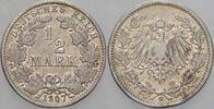 Kleinmünzen-Kaiserreich 1/2 Mark Grosser Adler -