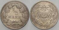 Kleinmünzen-Kaiserreich 1/2 Mark Grosser Adler -