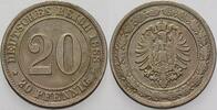 Kleinmünzen-Kaiserreich 20 Pfennig Kleiner Adler -