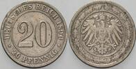 Kleinmünzen-Kaiserreich 20 Pfennig Grosser Adler -