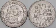Brandenburg-Preußen 1/6 Taler Friedrich II. 1740-1786. -