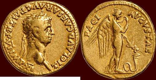 Roman Empire AV Aureus (46-47) CLAUDIUS, 41-54 - Rome vf