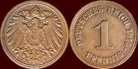 1 Pfennig GERMANY - DEUTSCHES REICH - WILHELM II, 1888-1918 - 1914 E, Muldenhütten -