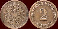 2 Pfennig GERMANY - DEUTSCHES REICH - WILHELM I, 1871-1888 - 1875 C, Frankfurt am Main -
