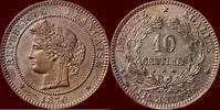 Münzen 10 Centimes FRANCE - THIRD REPUBLIC, 1871-1940 - 1870A, Paris -