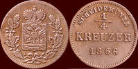 ¼ Kreuzer GERMANY - SCHWARZBURG-RUDOLSTADT - FRIEDRICH GÜNTHER, 1807-1867 - -