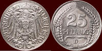 25 Pfennig GERMANY - DEUTSCHES REICH - WILHELM II, 1888-1918 - 1910 D, München -